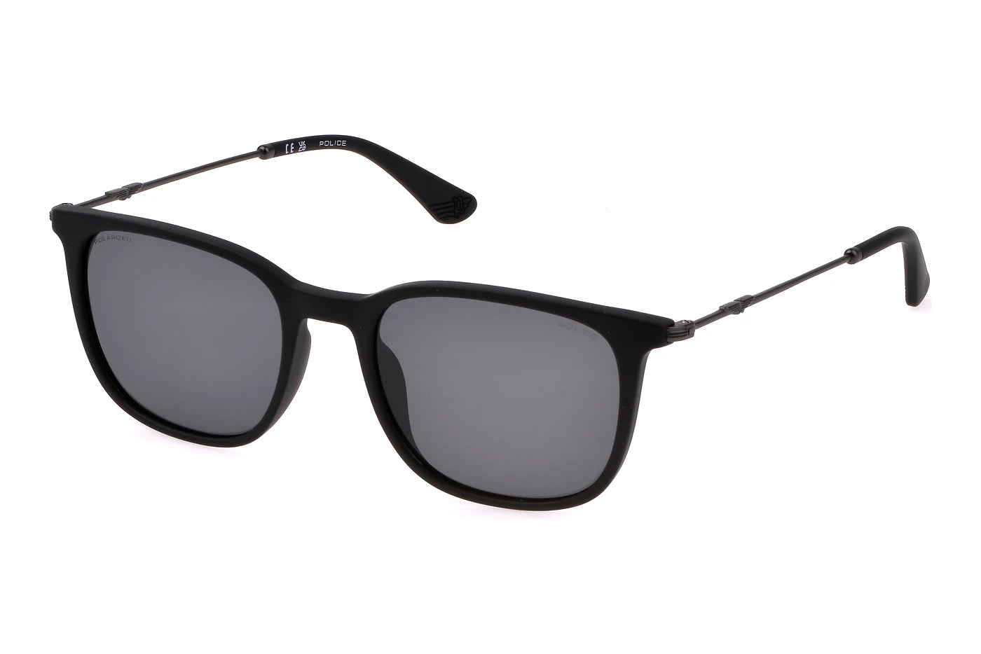 Police Origins Lite 17 SPLL77 U28P matte black polarized sunglasses 53mm front view