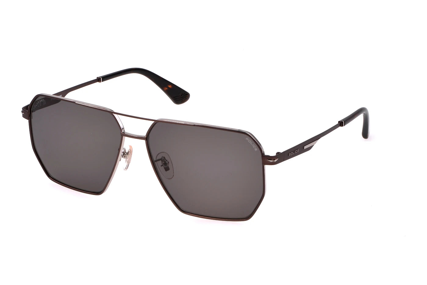 Police SPLL79 A75P matte gunmetal polarized sunglasses 61mm front view
