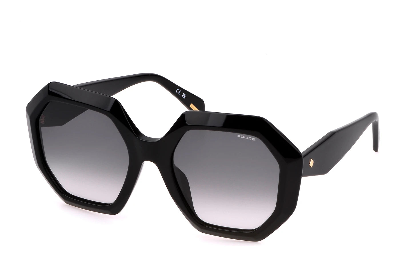 Police SPLM10 0700 – Shiny Black Sunglasses (54mm)