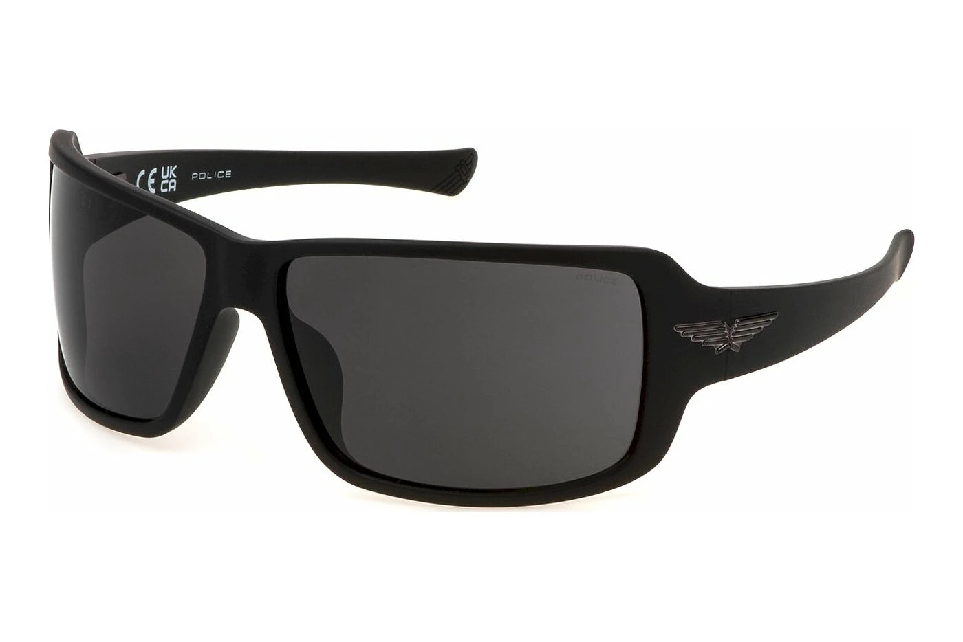 Police SPLN37 0U28 matte black sunglasses 65mm front view