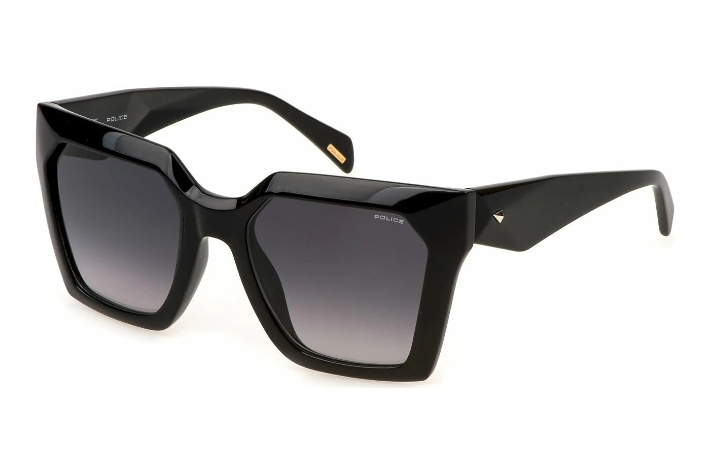 Police SPLN58 0Z42 shiny black sunglasses 54mm front view
