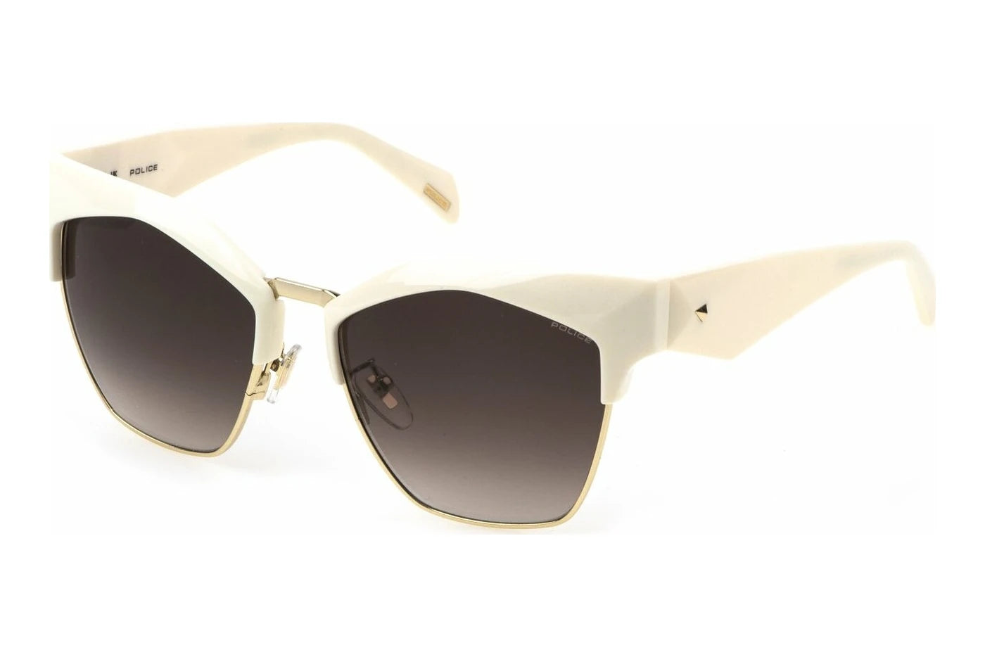Police SPLN59 09ZQ ivory sunglasses 56mm front view