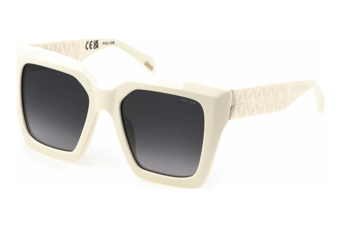 Police Phenomenon 1 SPLN60 09ZQ shiny ivory sunglasses 53mm front view
