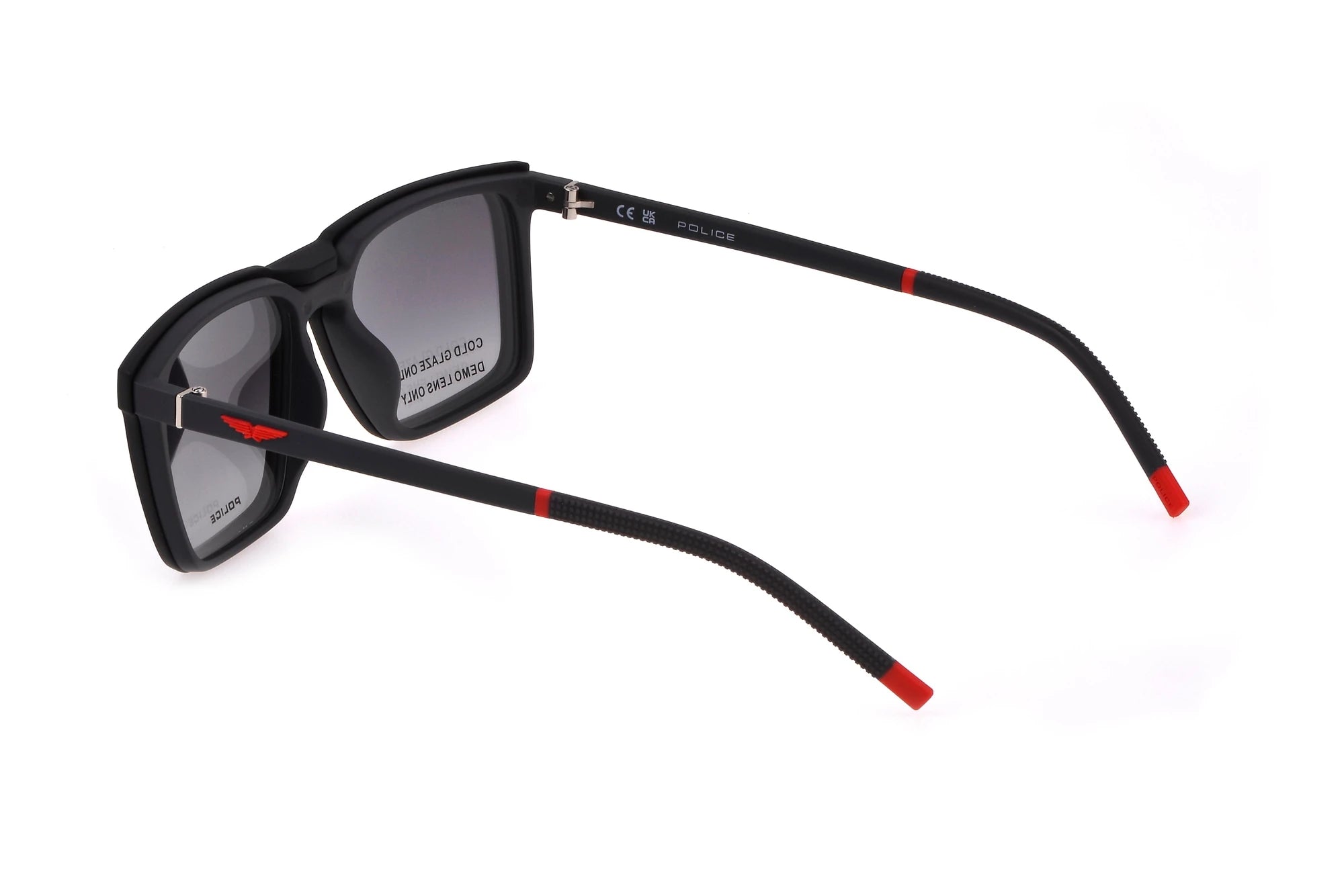 Police Solstice Lite UPLL75 I41P clip-on eyeglasses 54mm angled view