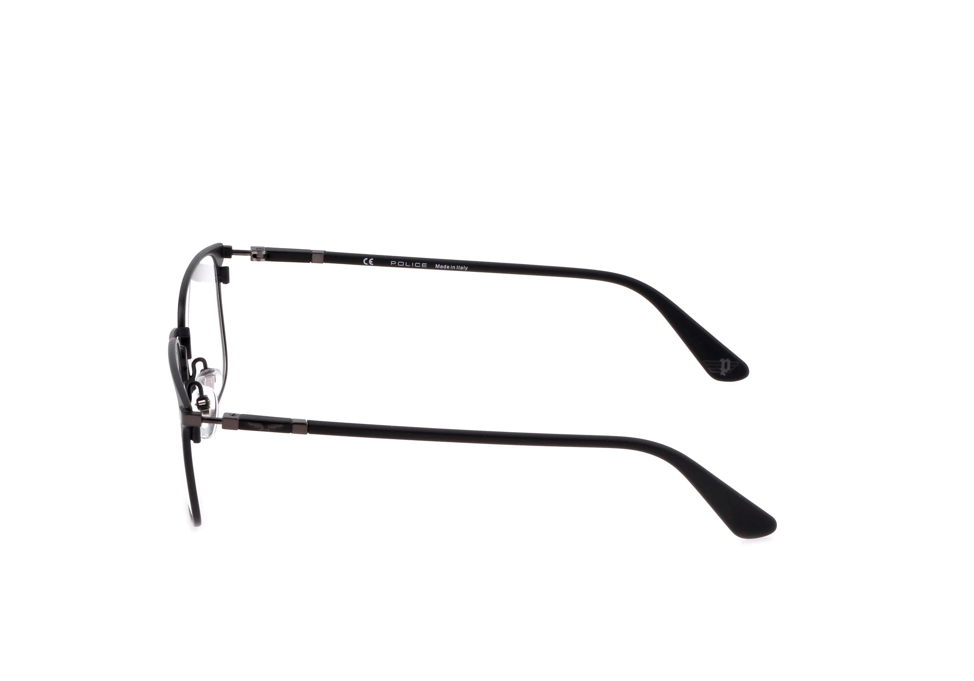 Police VPLE96 0K56 gunmetal eyeglasses 53mm angled view
