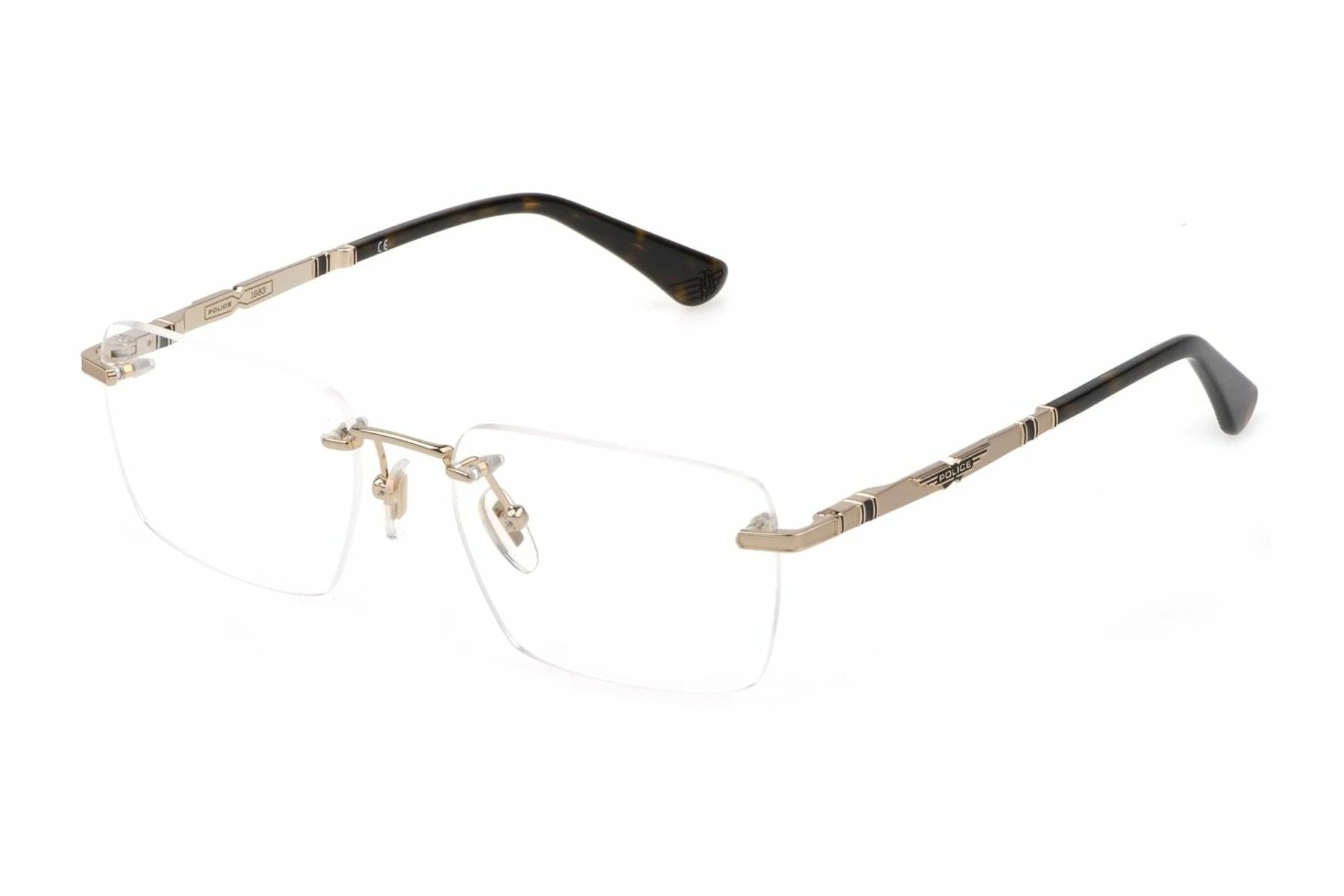 Police VPLF84 0H34 eyeglasses 54mm front view