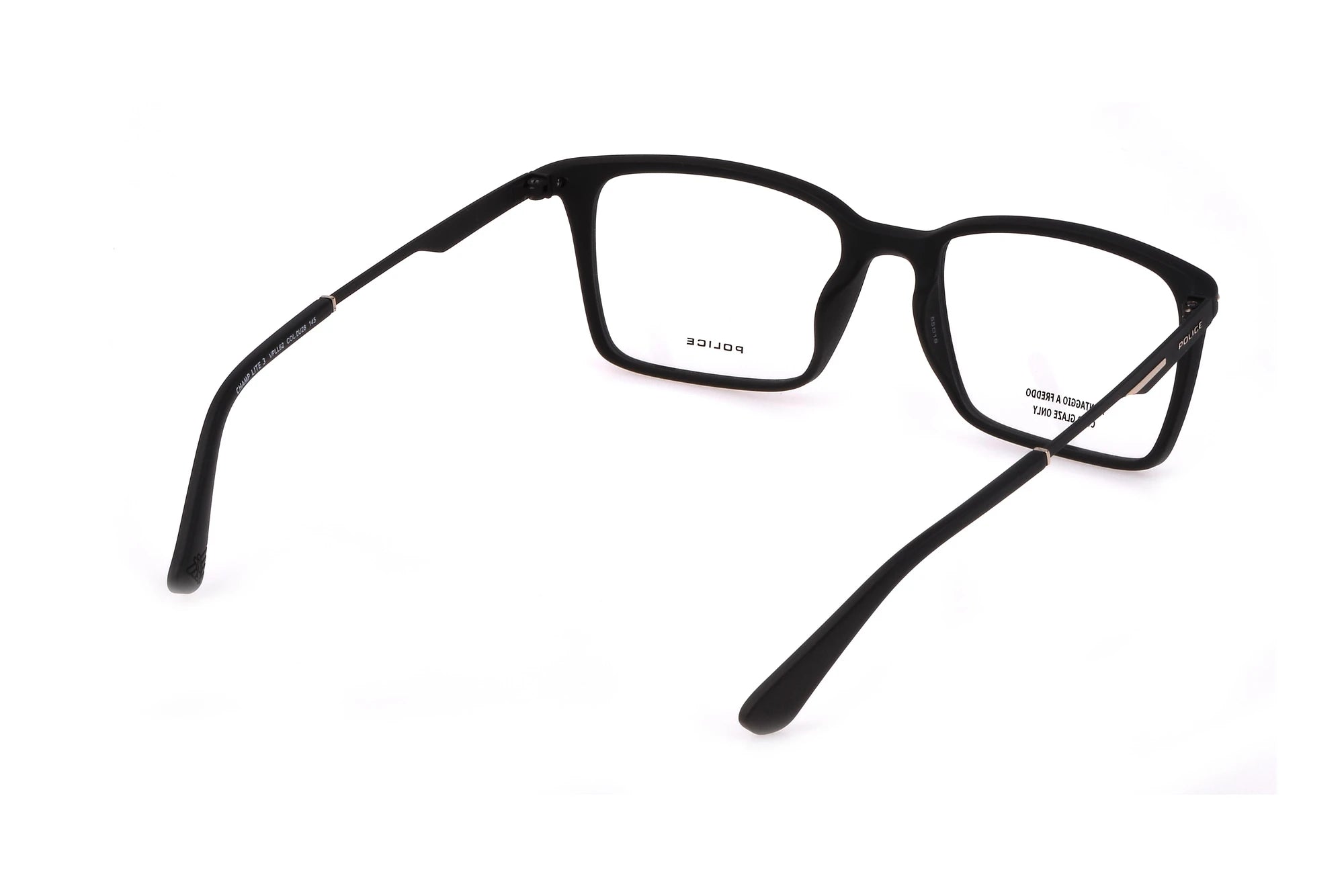 Police VPLL62 0U28 matte black eyeglasses side view