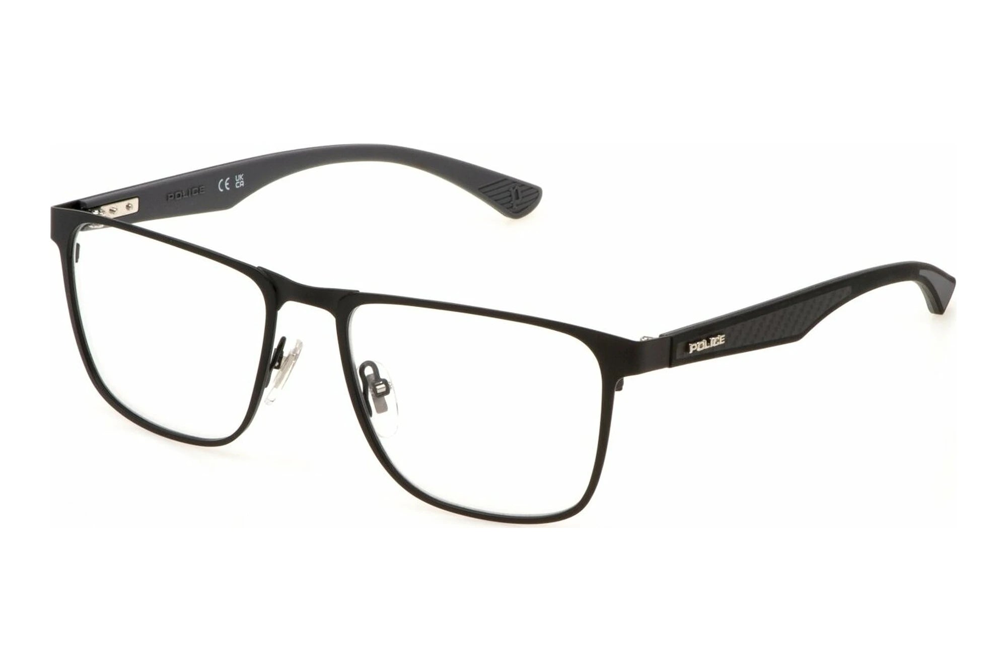 Police VPLN25 0531 black eyeglasses 54mm front view