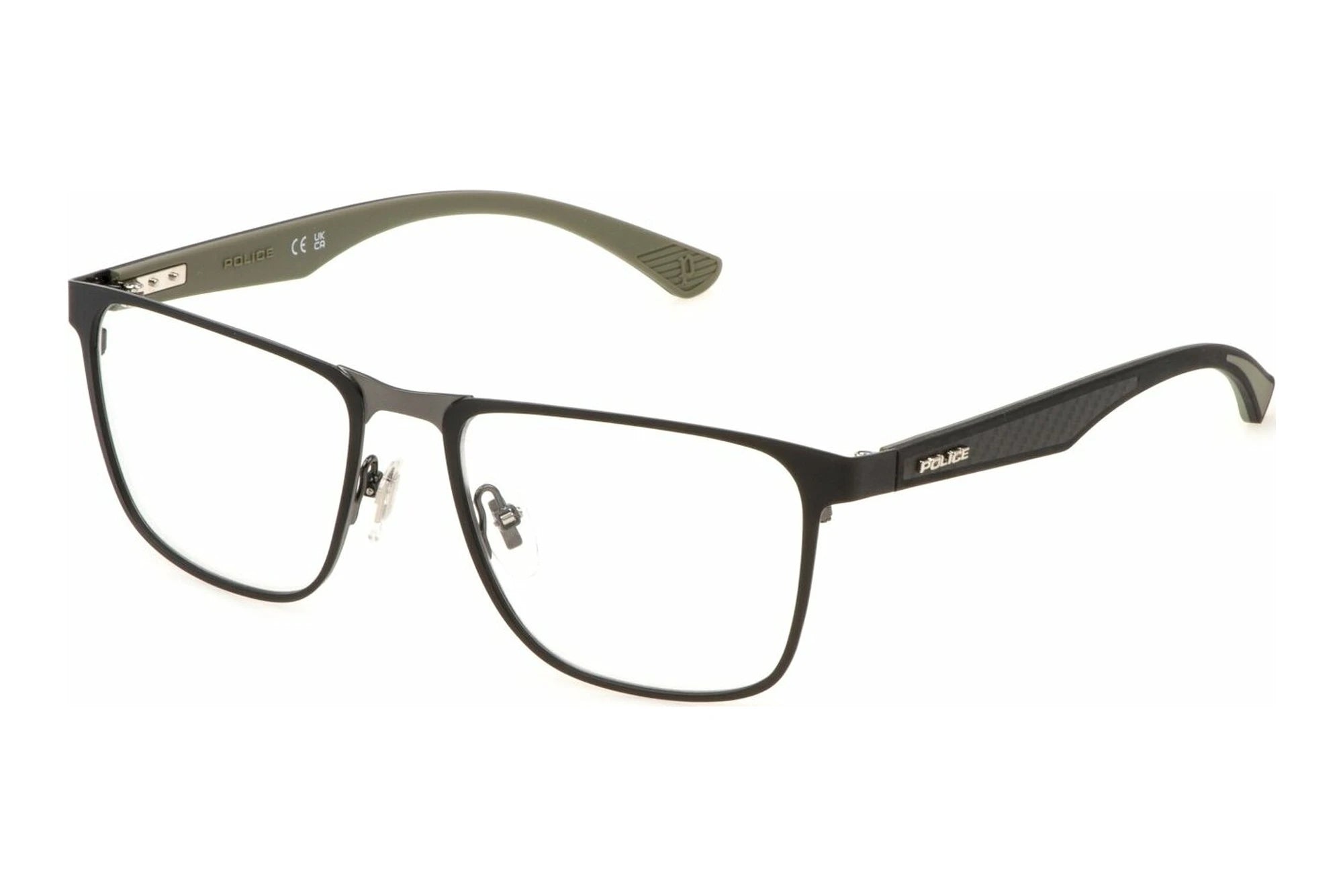 Police VPLN25 0K56 gunmetal and matte black eyeglasses 54mm front view