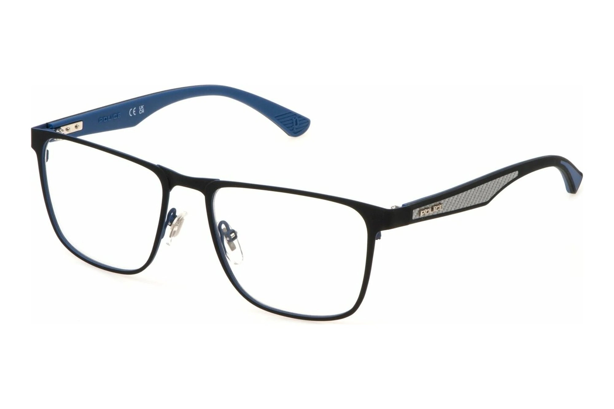 Police VPLN25 0SDJ matte blue eyeglasses 54mm front view