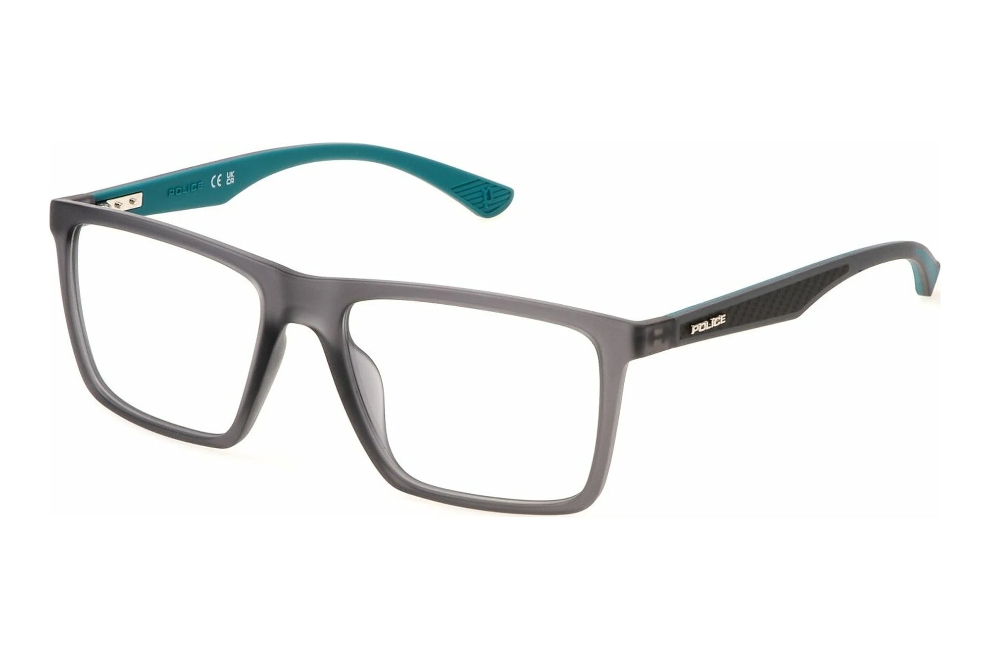 Police VPLN26 07VG matte black eyeglasses 54mm front view