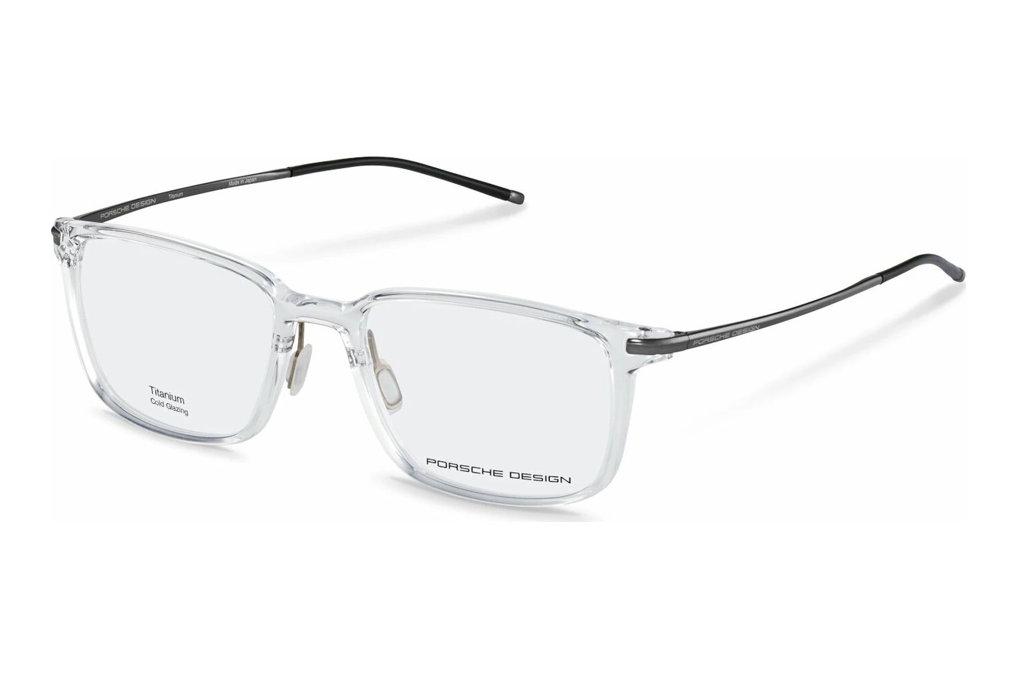 Porsche Design P8735 B crystal grey eyeglasses 54mm front view