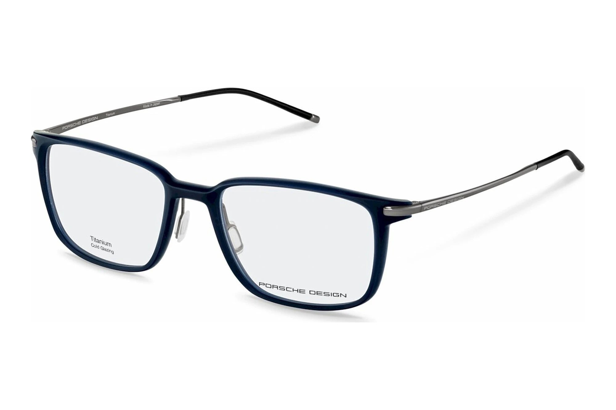 Porsche Design P8735 D blue and dark grey eyeglasses 54mm front view