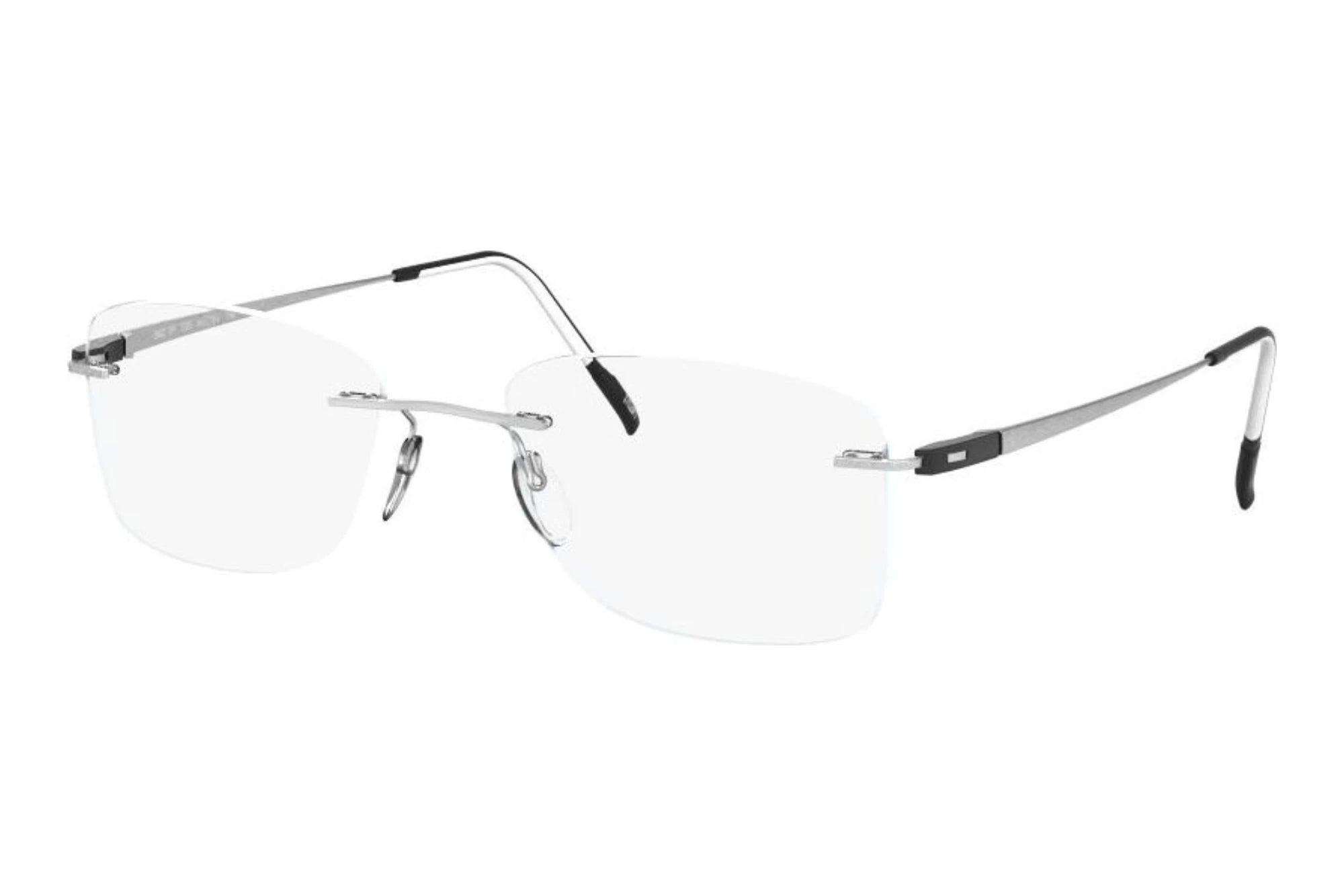 Silhouette Racing 5502 BR 7000 silver rimless eyeglasses 54mm front view