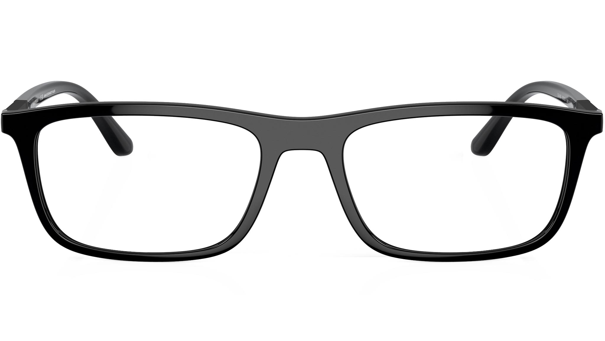 Emporio Armani EA4160 50011W shiny black sunglasses 55mm front view
