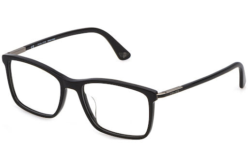 Police VPLD11 0700 shiny black eyeglasses 54mm front view