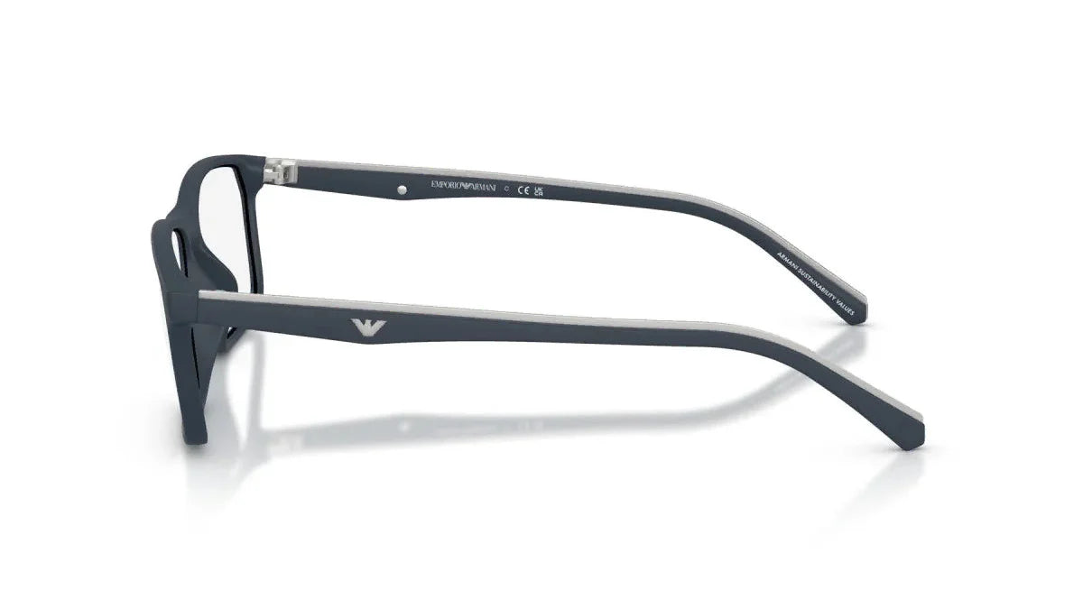 Emporio Armani EA3266U 5088 matte blue eyeglasses 54mm side view