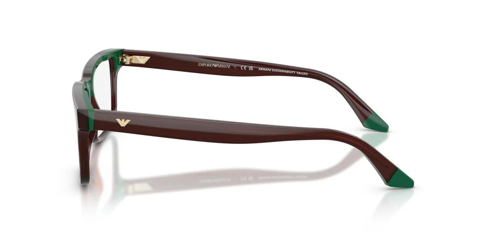 Emporio Armani EA3269 6315 opaline brown/green eyeglasses 54mm side view