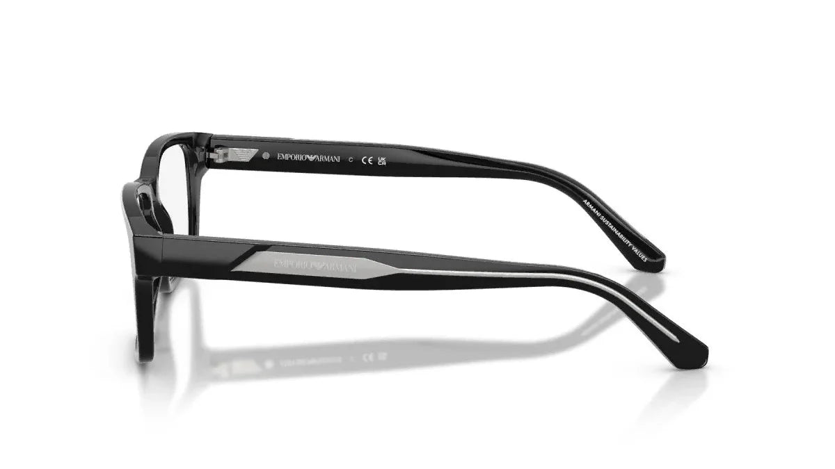 Emporio Armani EA3271 5017 shiny black eyeglasses 54mm side view
