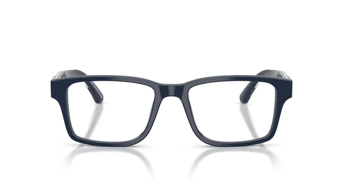 Emporio Armani EA3271 6039 shiny blue eyeglasses 52mm angled view
