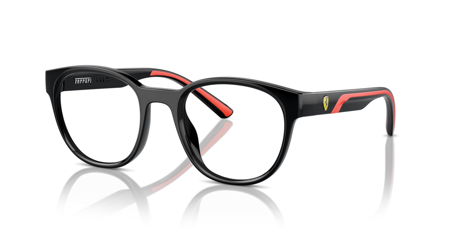 Ferrari FZ8002U 501 black eyeglasses 50mm front view