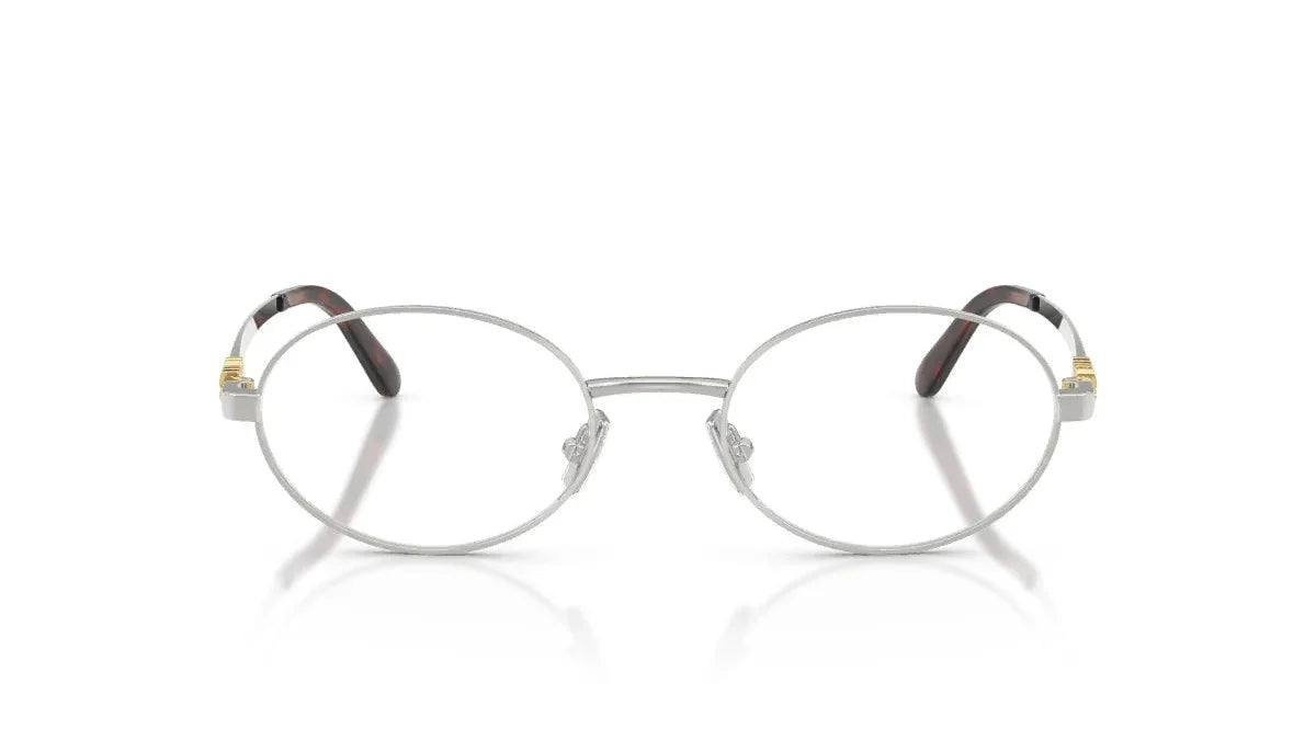 Miu Miu MU50ZV 1BC1O1 silver eyeglasses 50mm angled view