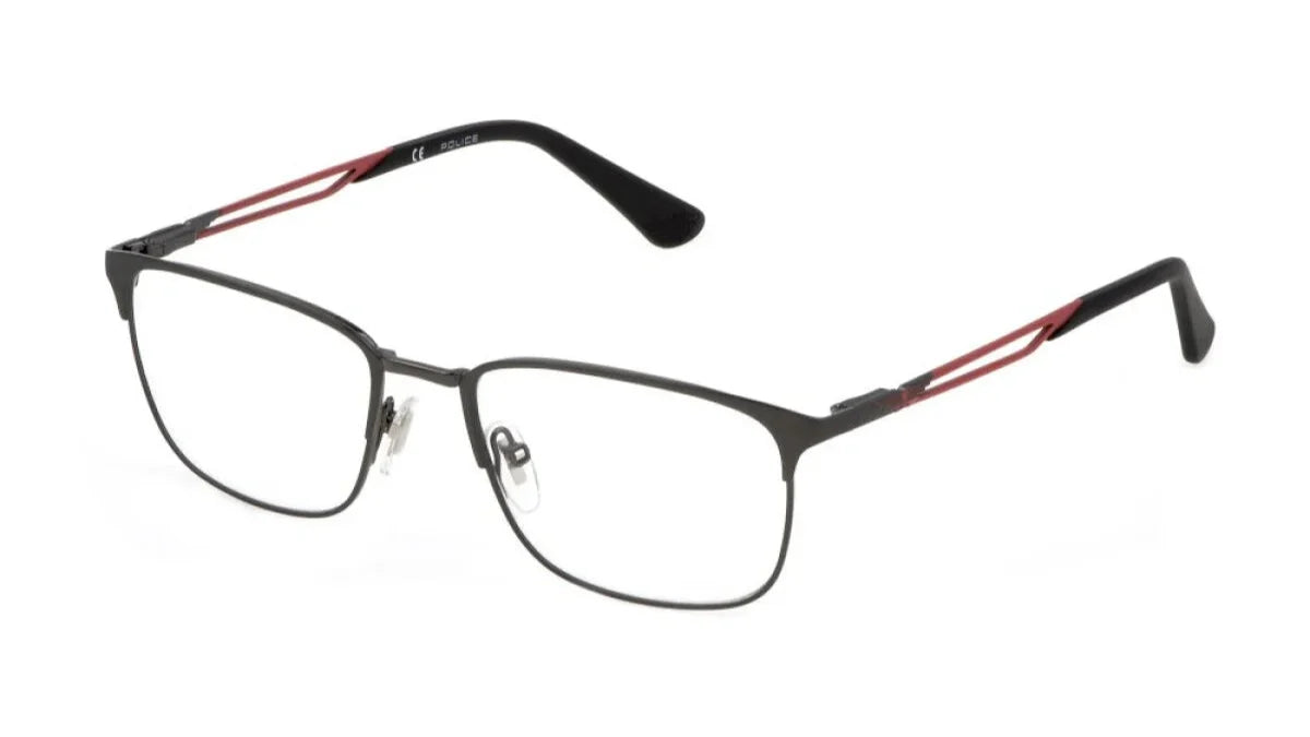 Police VPLF07 0584 – Matte Black Eyeglasses (56mm)
