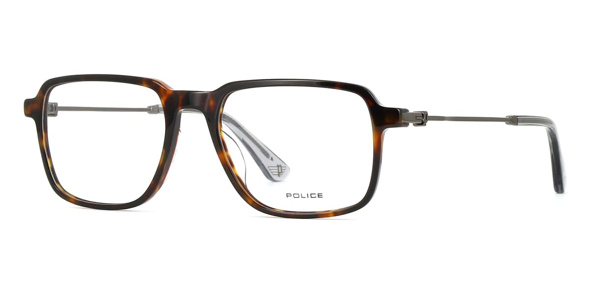 Police Force 5 VPLN24 04BL dark havana eyeglasses 53mm front view