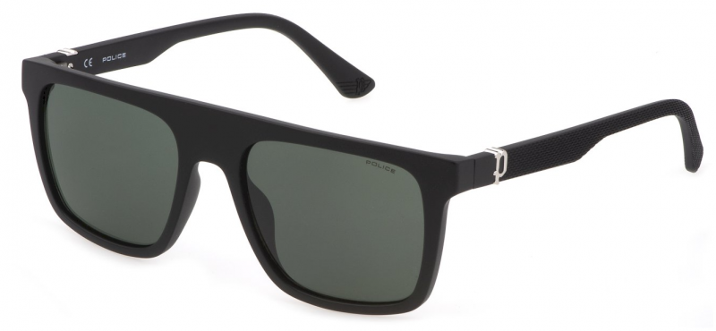 Police Beyond Lite 2 SPLF61 0U28 matte black sunglasses 55mm front view