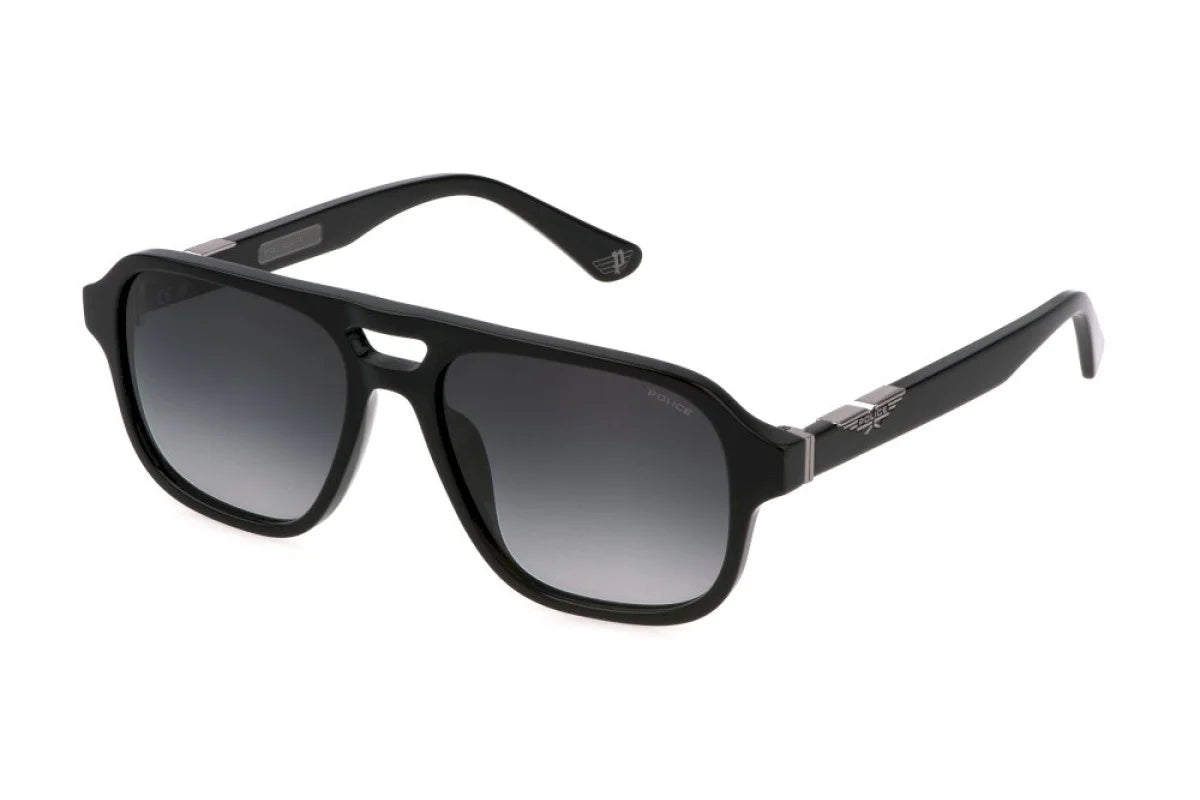 Police Origins 61 SPLL83 700K – Shiny Black Sunglasses (56mm)