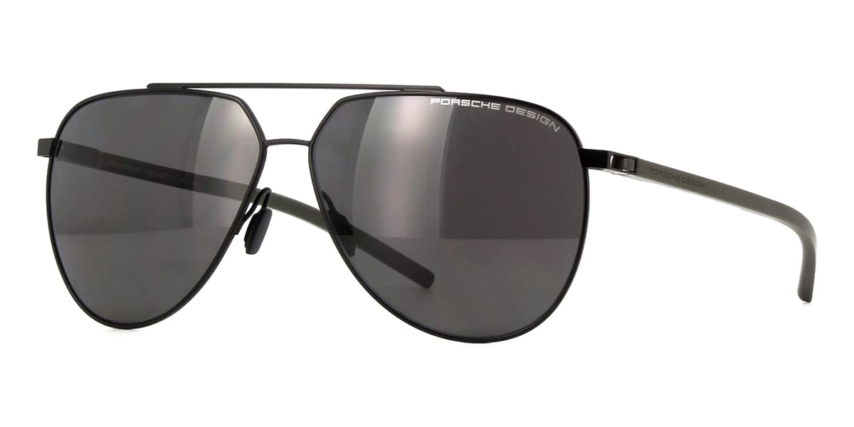 Porsche Design P8968 A black polarized sunglasses 63mm front view