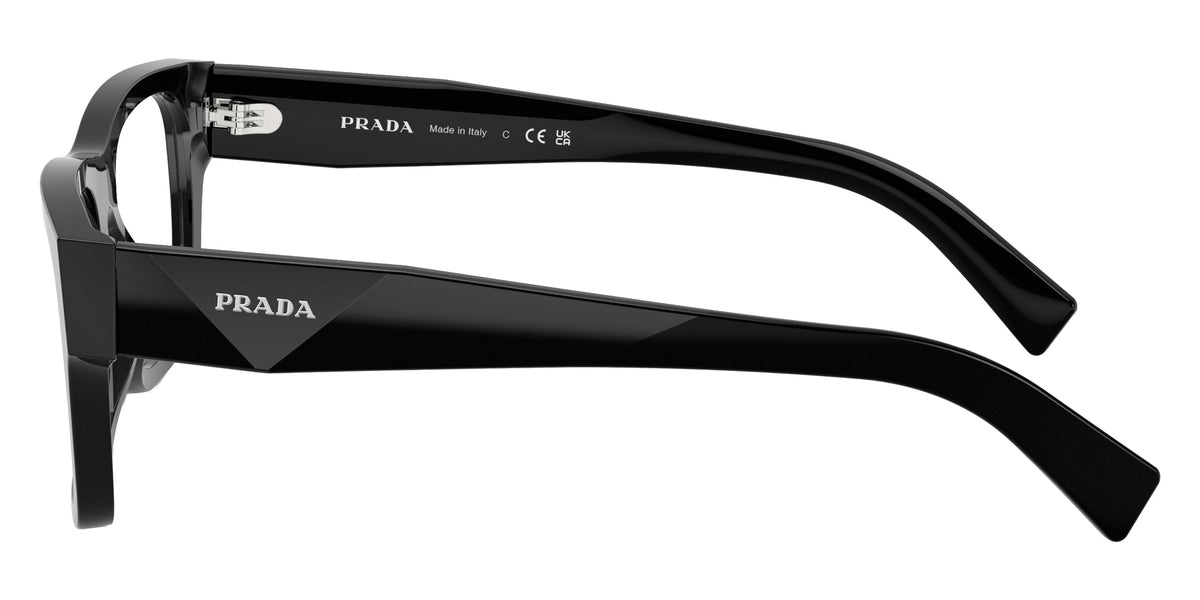 Prada PRC01V 16K1O1 black eyeglasses 54mm side view
