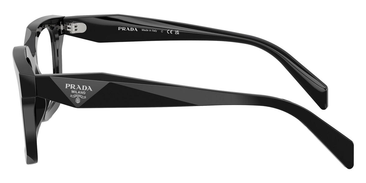 Prada PRC08V 16K1O1 black eyeglasses 52mm side view