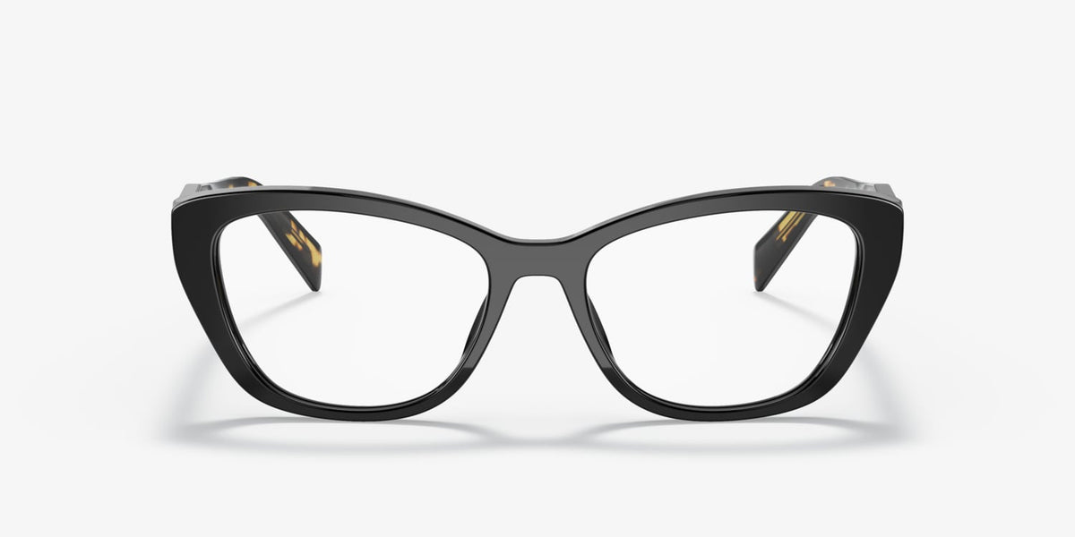 Prada PR19WV 1AB1O1 black eyeglasses 53mm angled view
