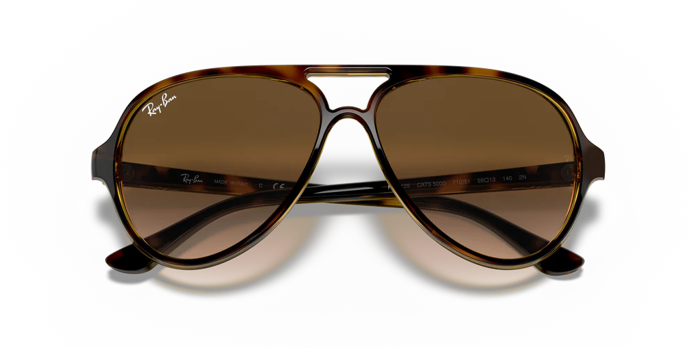 Ray-Ban Cats 5000 RB4125 710/51 – Light Havana Sunglasses (59mm)