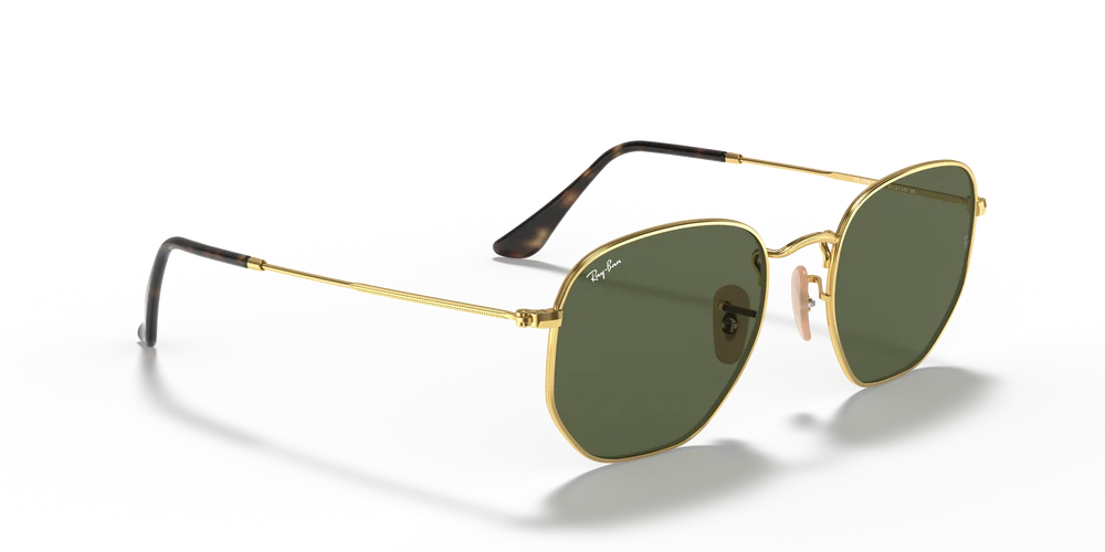 Ray-Ban Hexagonal RB3548 001/3F – Gold Sunglasses (54mm)