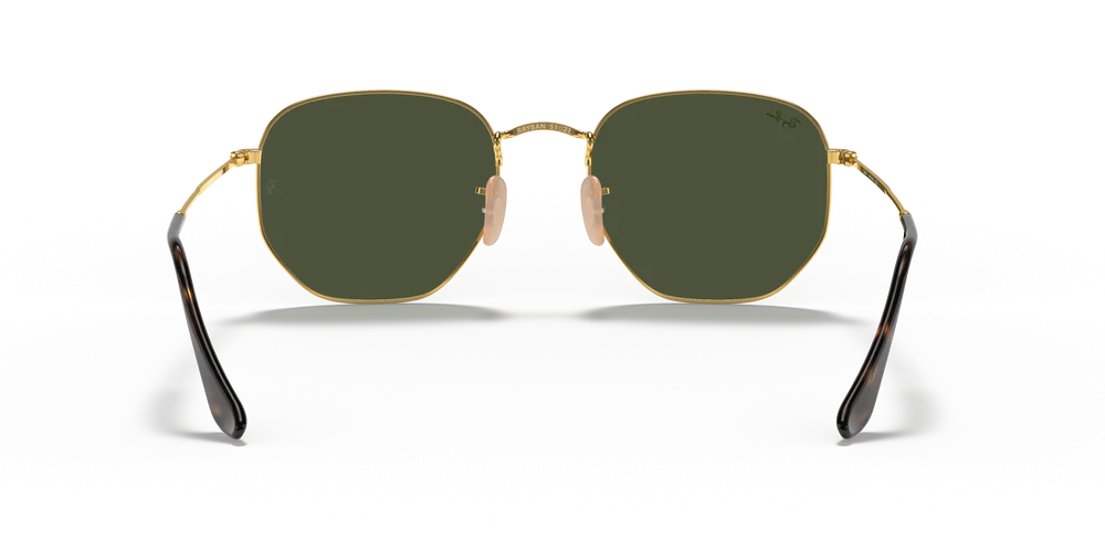 Ray-Ban Hexagonal RB3548 001/3F – Gold Sunglasses (54mm)