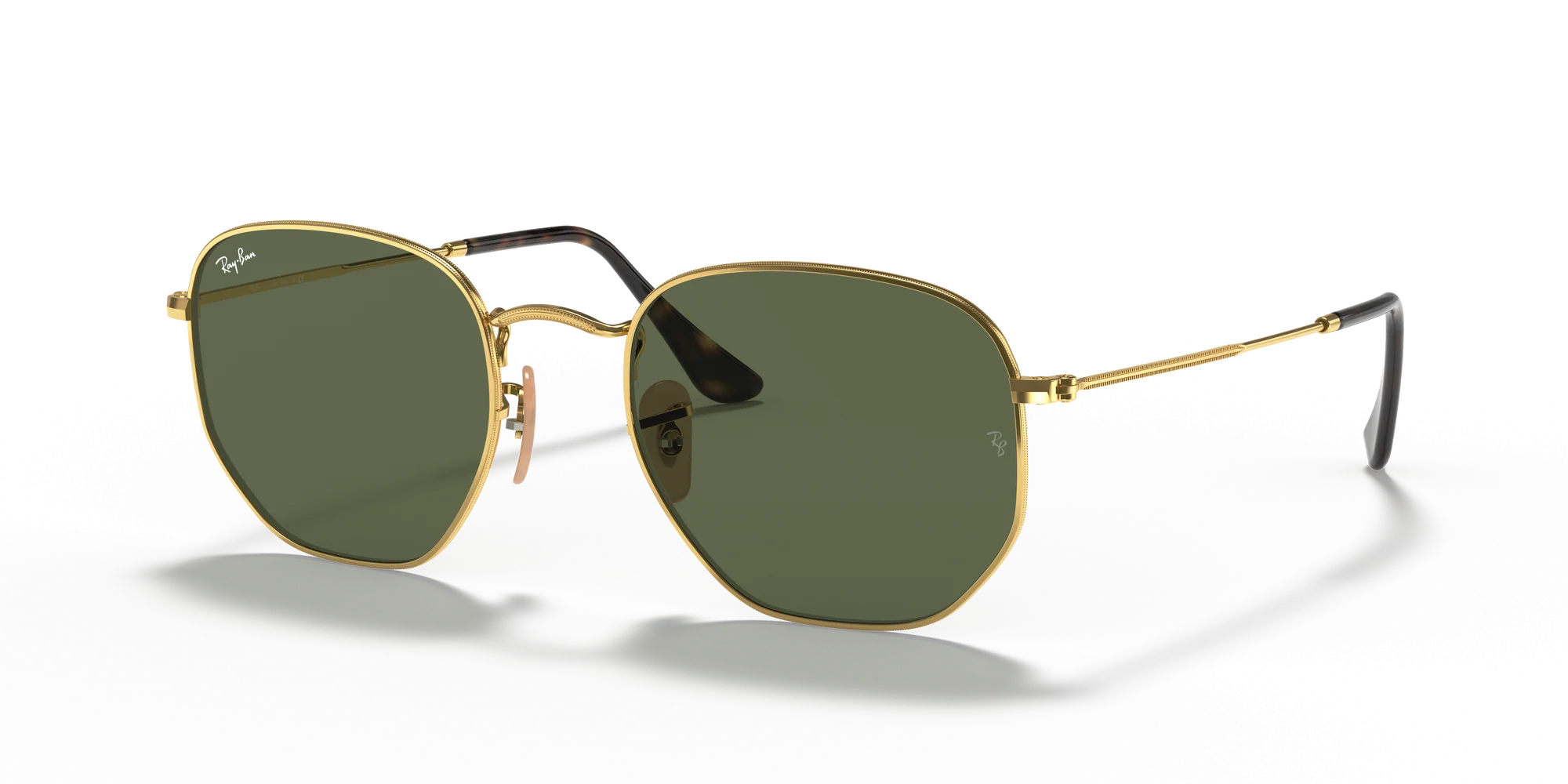 Ray-Ban Hexagonal RB3548 001/51 – Gold Sunglasses (54mm)