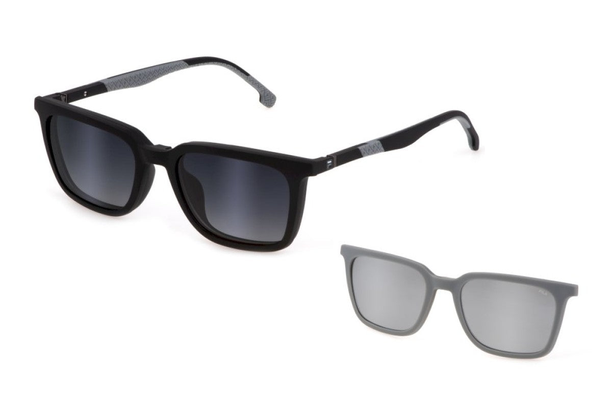 Fila UFI438 U28P – Matte Black Clip-On Eyeglasses (53mm)